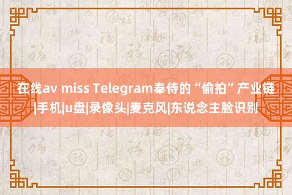 在线av miss Telegram奉侍的“偷拍”产业链|手机|u盘|录像头|麦克风|东说念主脸识别